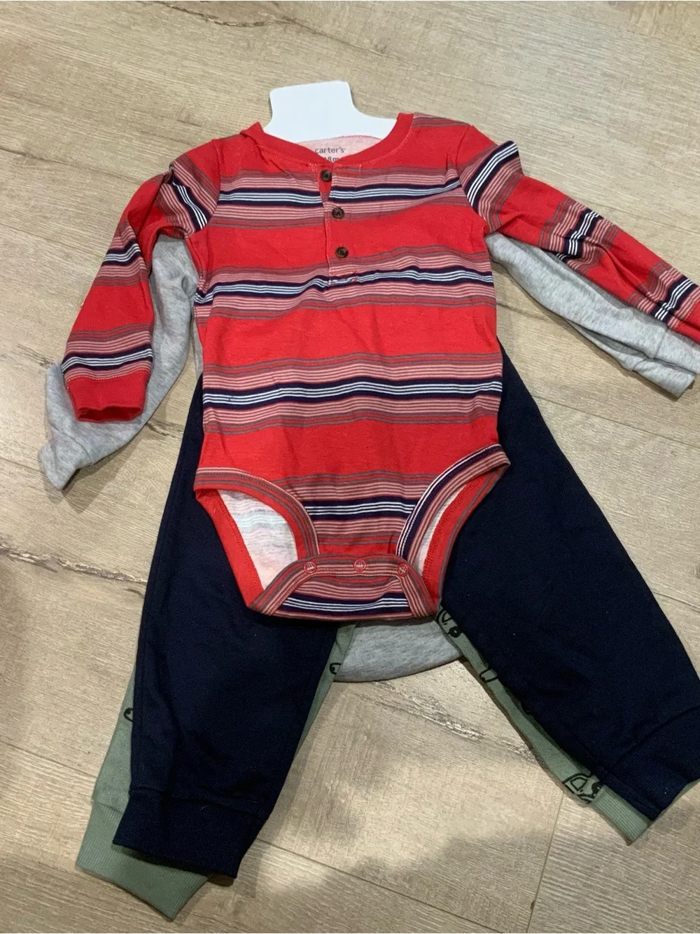 Carter's Gray 'Hangin Out With Daddy' Long-Sleeve Baby One-Piece